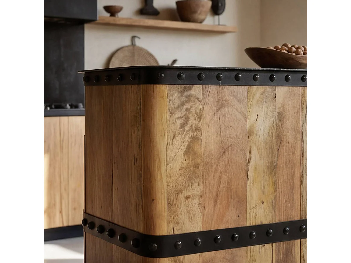 Meuble bar en bois de manguier New-York