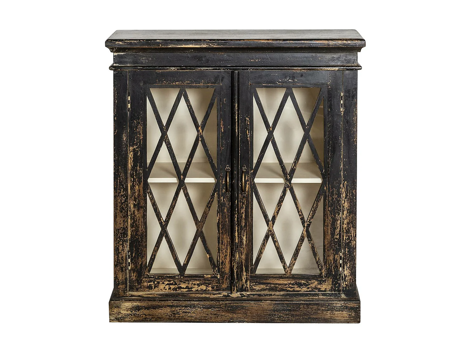 Buffet vitrine en bois de manguier àˆve