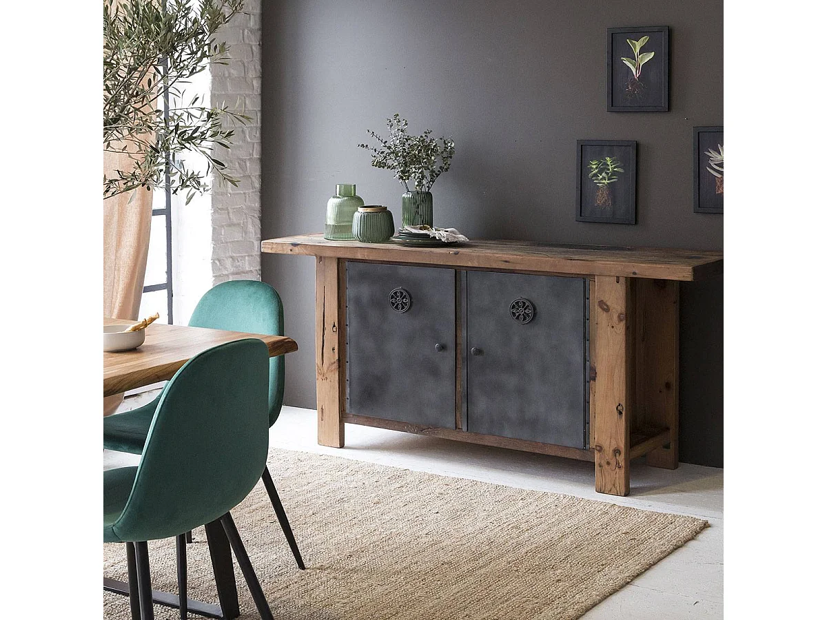 Buffet en bois recyclé et métal Hector