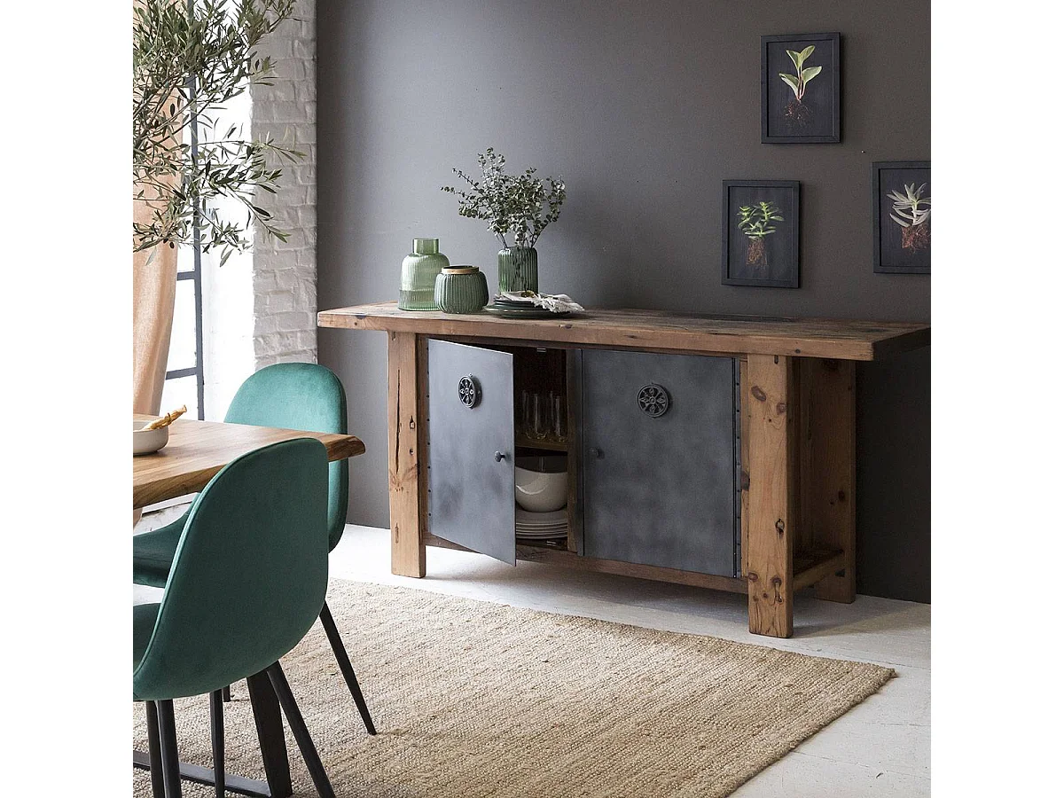Buffet en bois recyclé et métal Hector
