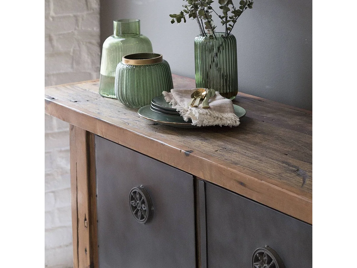 Buffet en bois recyclé et métal Hector