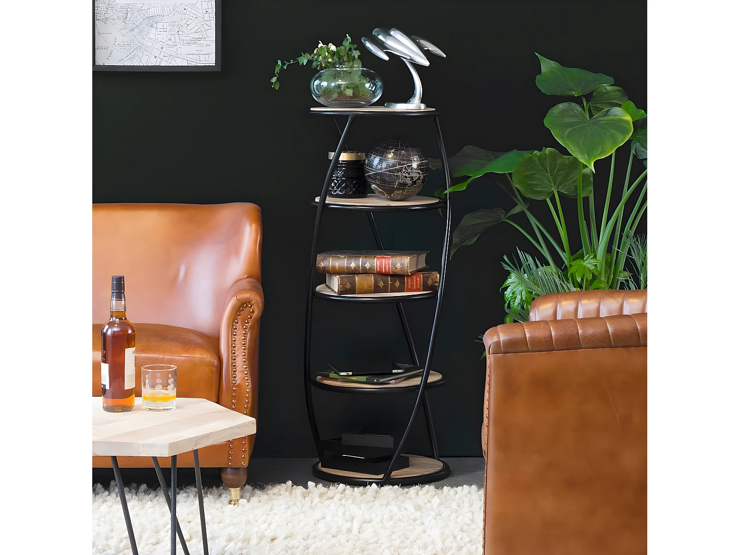 Etagère en bois de manguier Mykonos