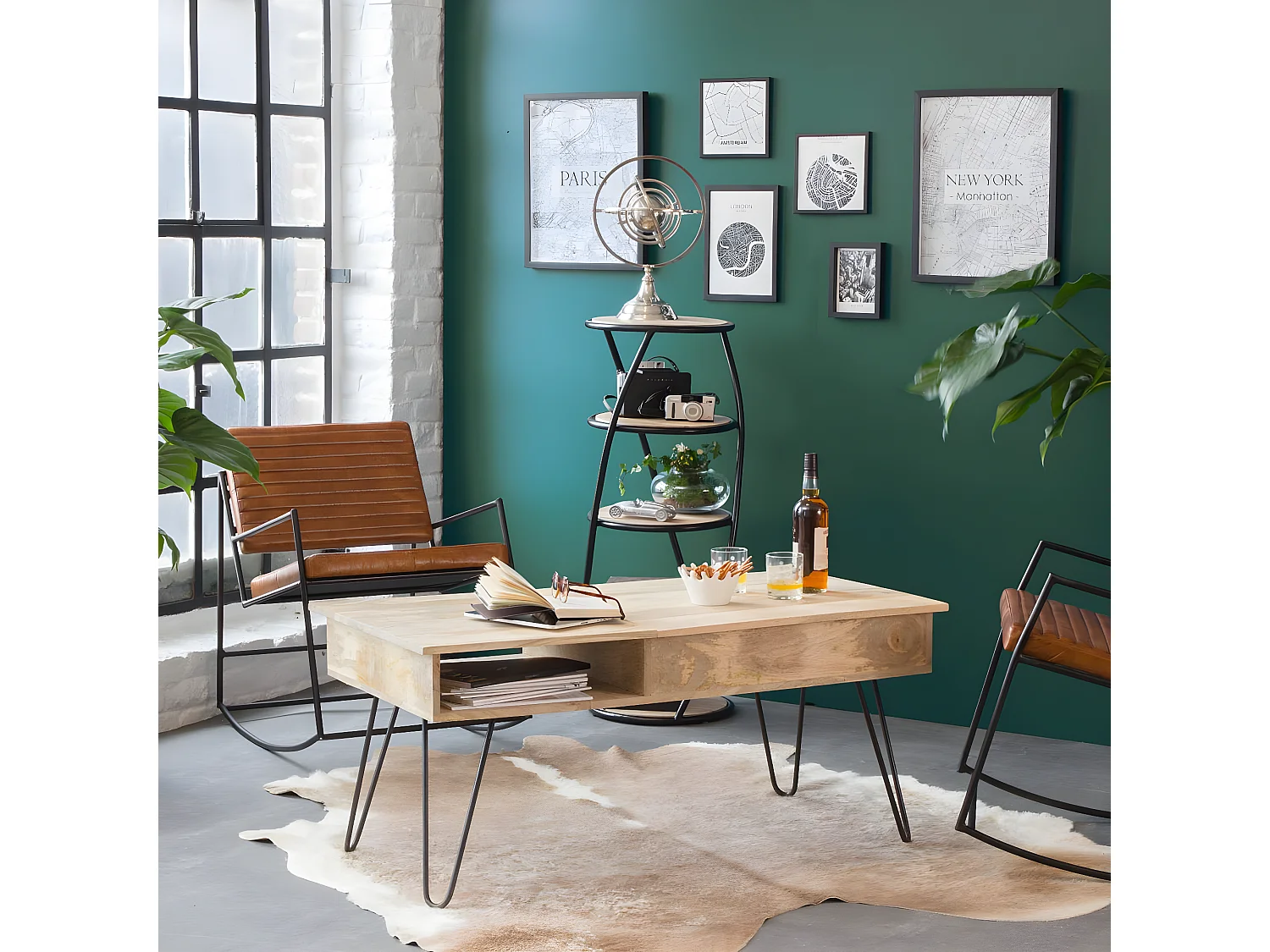 Etagère en bois de manguier Mykonos