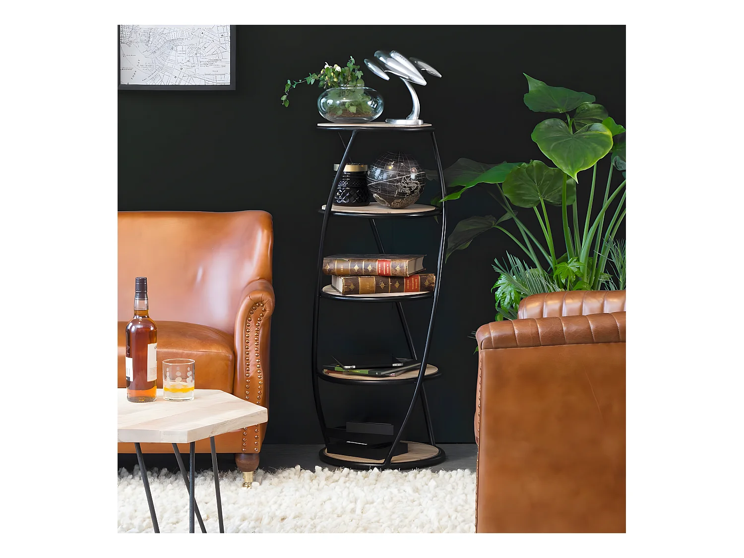Etagère en bois de manguier Mykonos