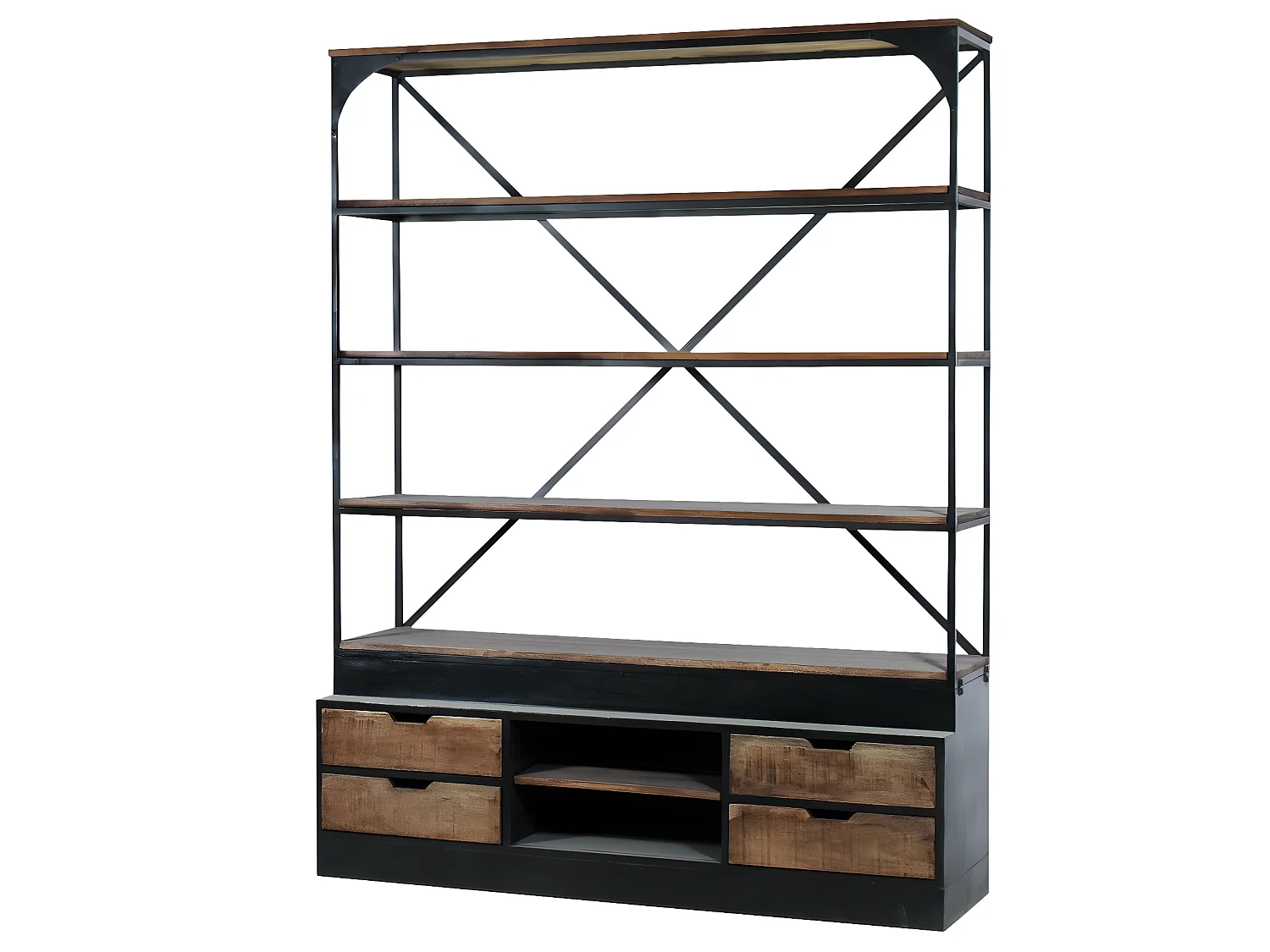 Bibliothèque en bois de manguier Niniss