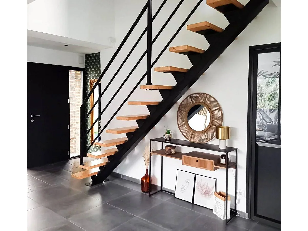 Console en bois et métal Ortense