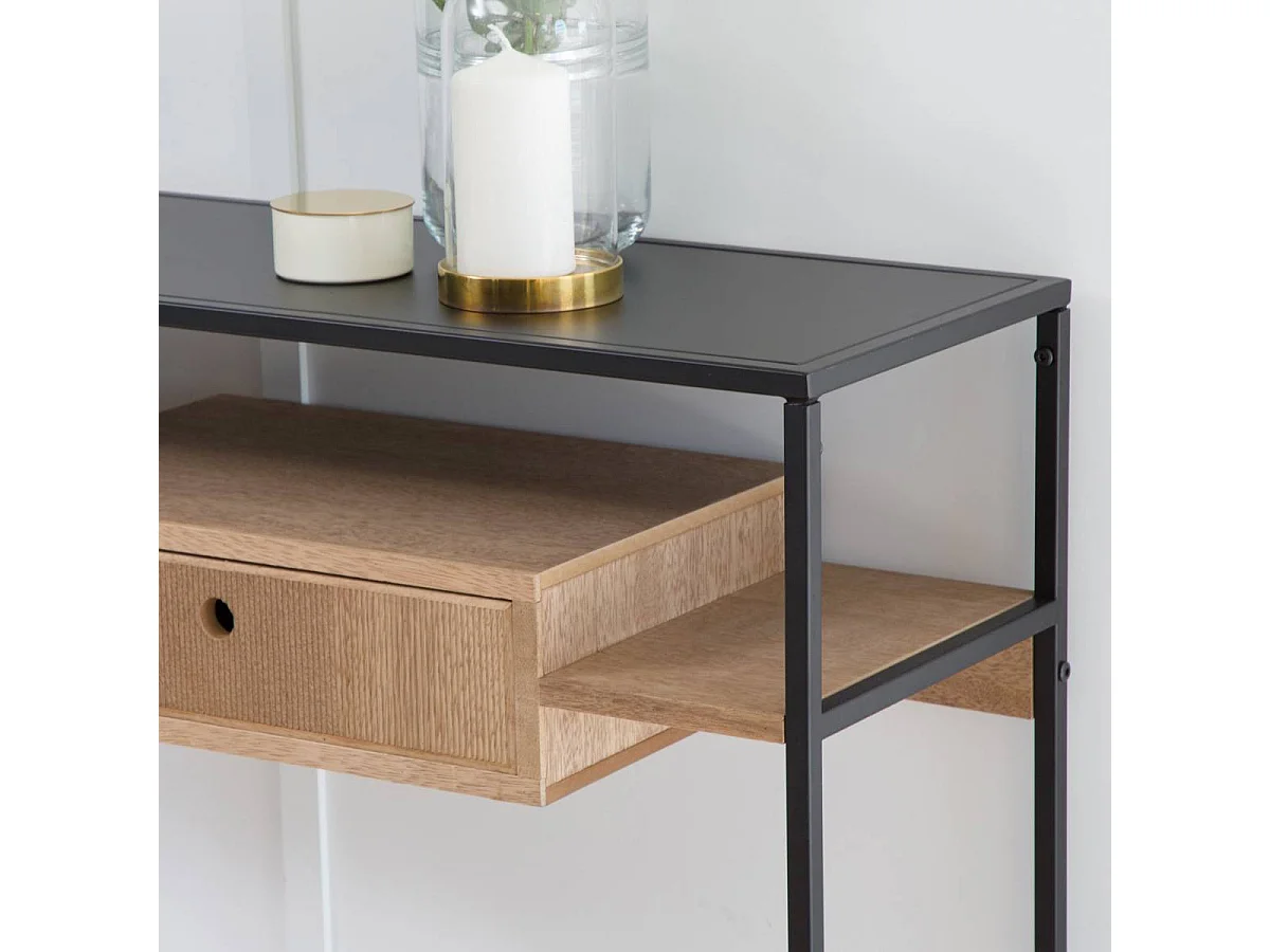 Console en bois et métal Ortense