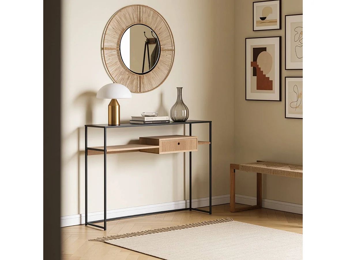Console en bois et métal Ortense