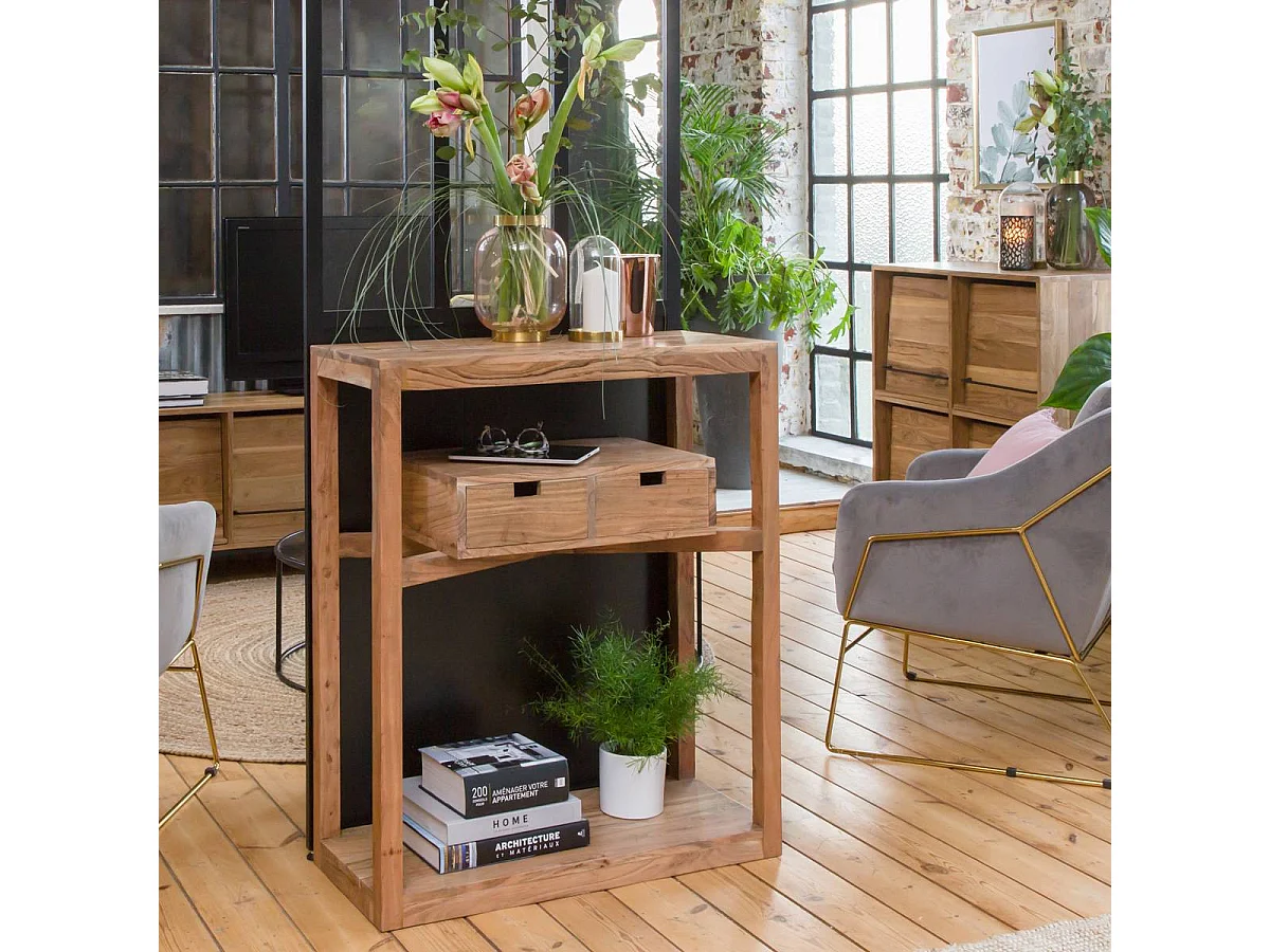 Console en bois d'acacia massif Oslo