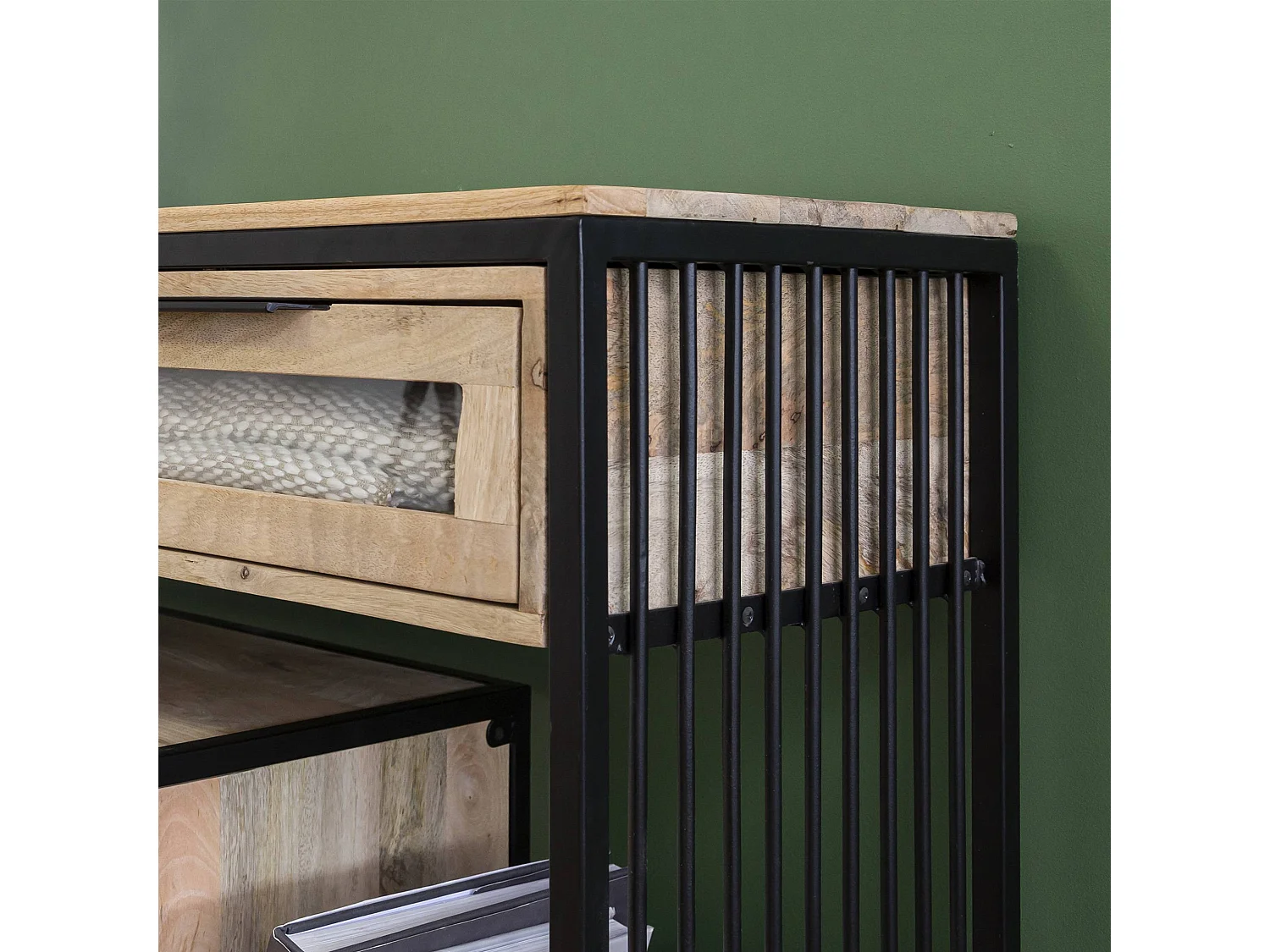 Console en bois de manguier et métal Héloïse