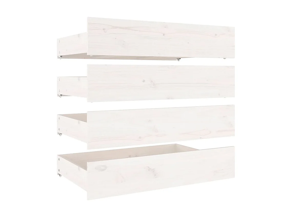 Bedframe met lades Wit 150x200 cm Zeer groot