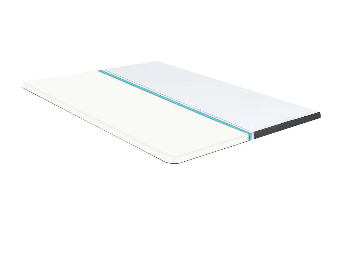 Rete letto imbottita Tessuto Grigio scuro 140x200 cm