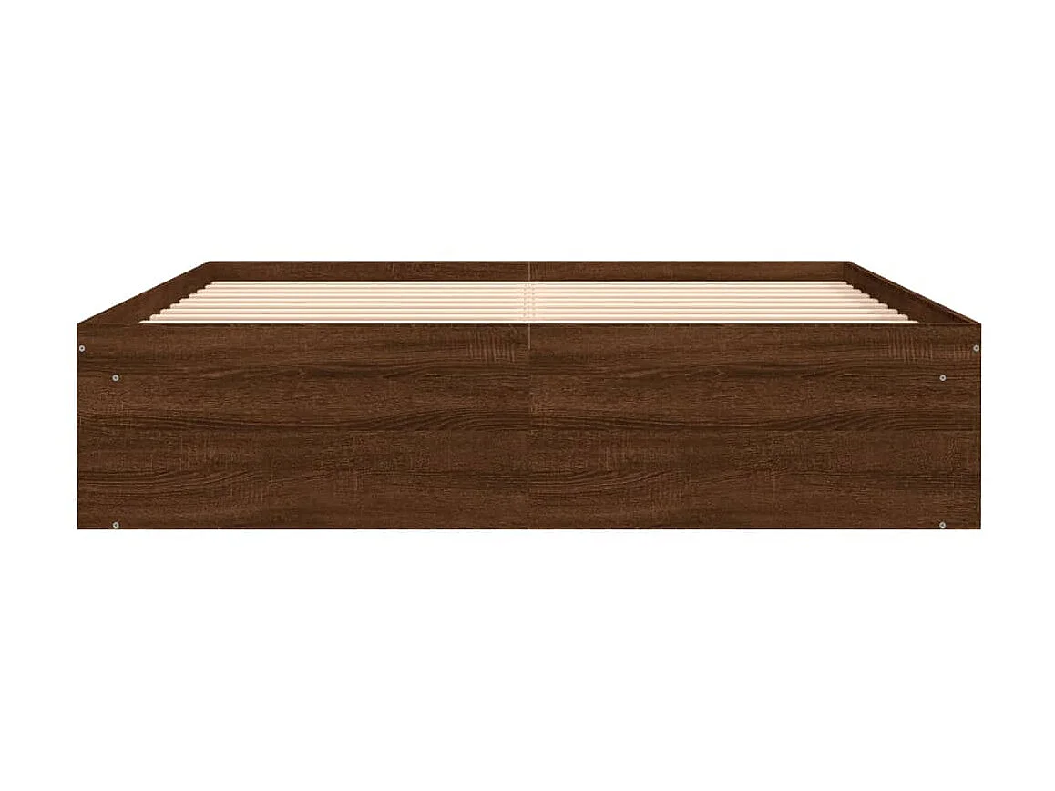 Cadre de lit chêne marron 140x200 cm