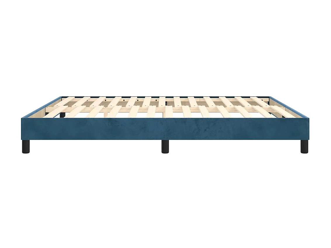 Estrado de ripas Azul escuro 160x200 cm Veludo