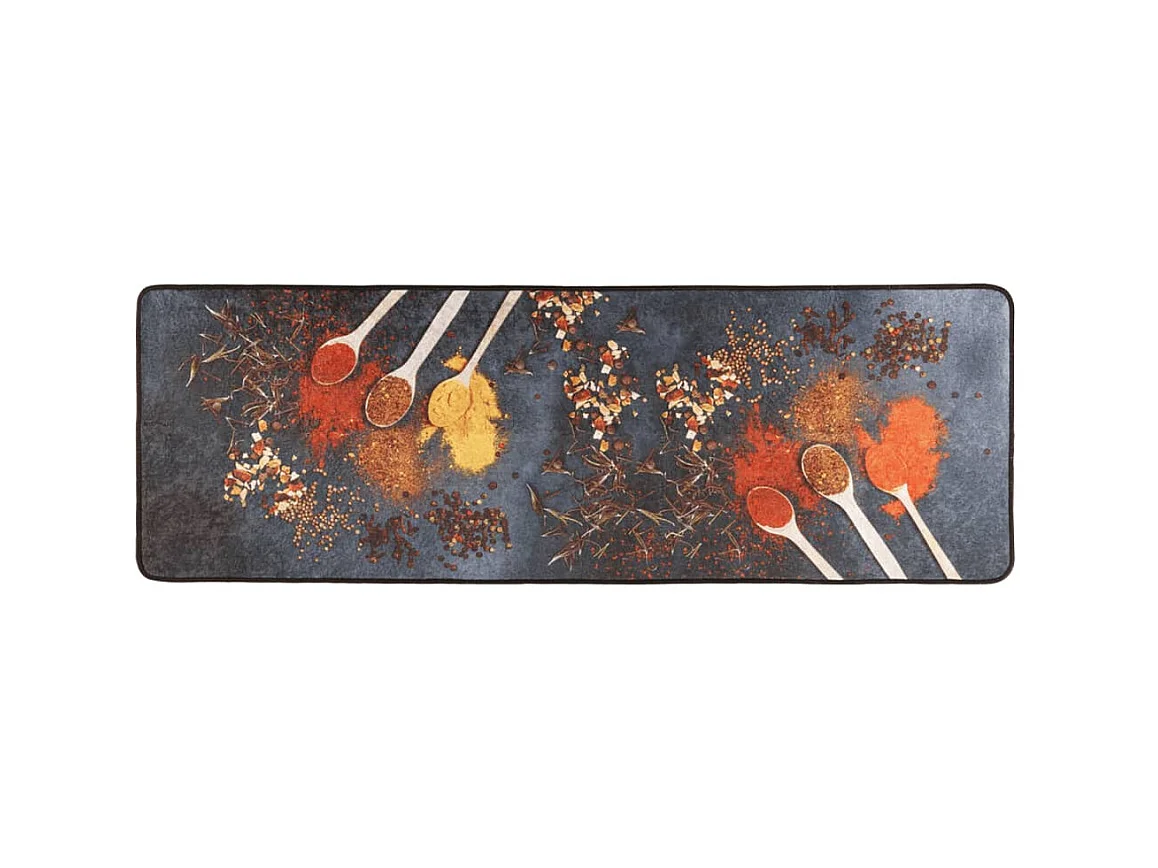 Tapete de cozinha multicolorido 60x180 cm lavável antiderrapante