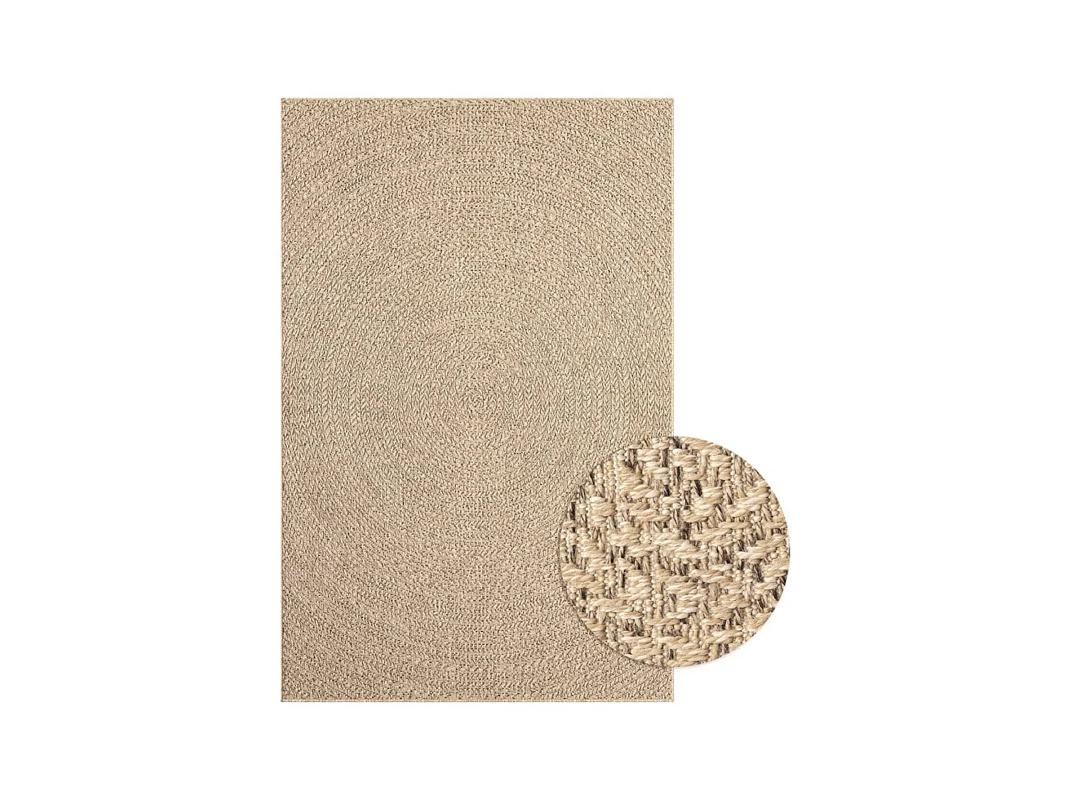 Tapis 160x230 cm aspect jute intérieur et extérieur
