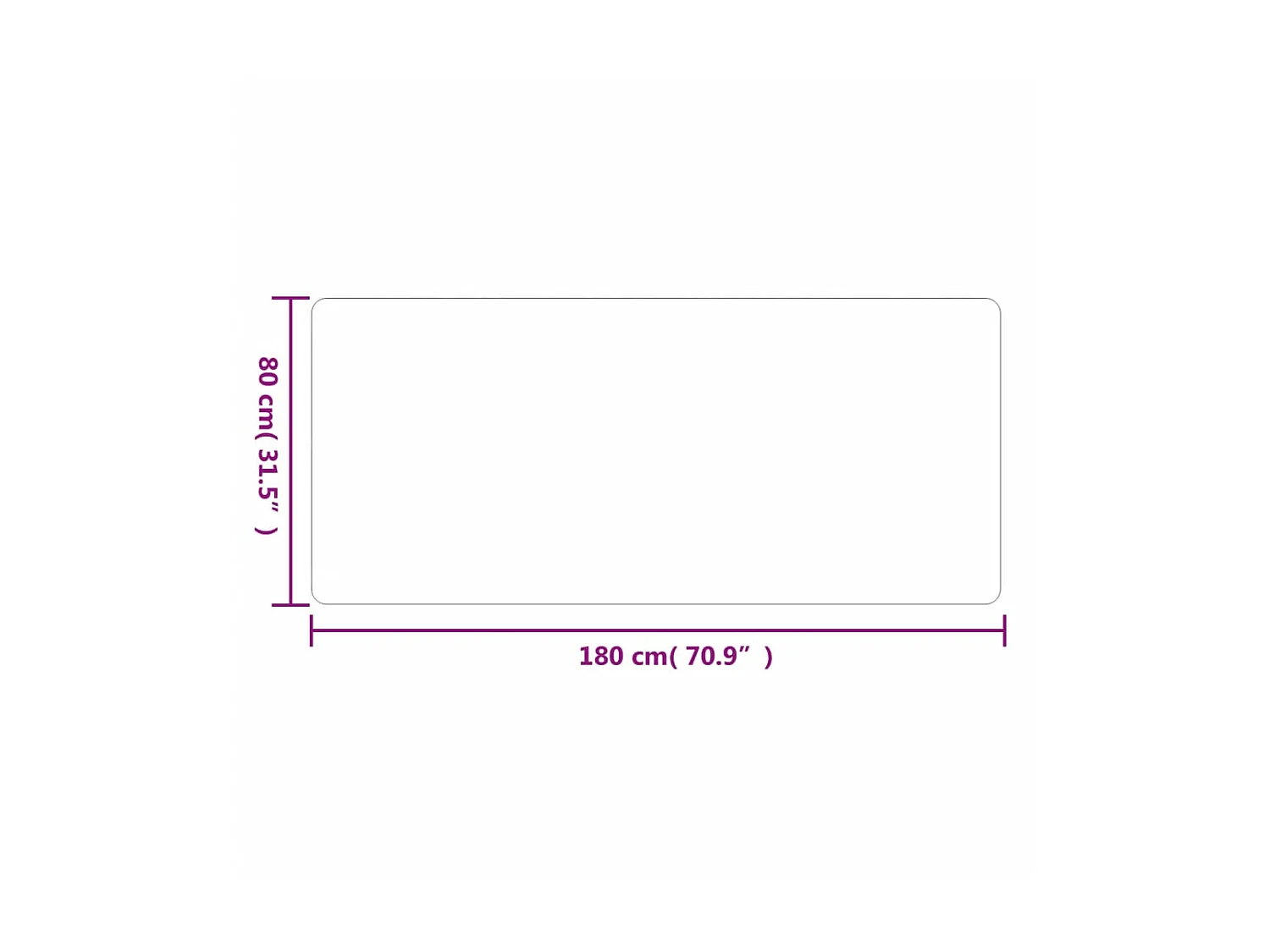 Grijs halkleed 80x180 cm