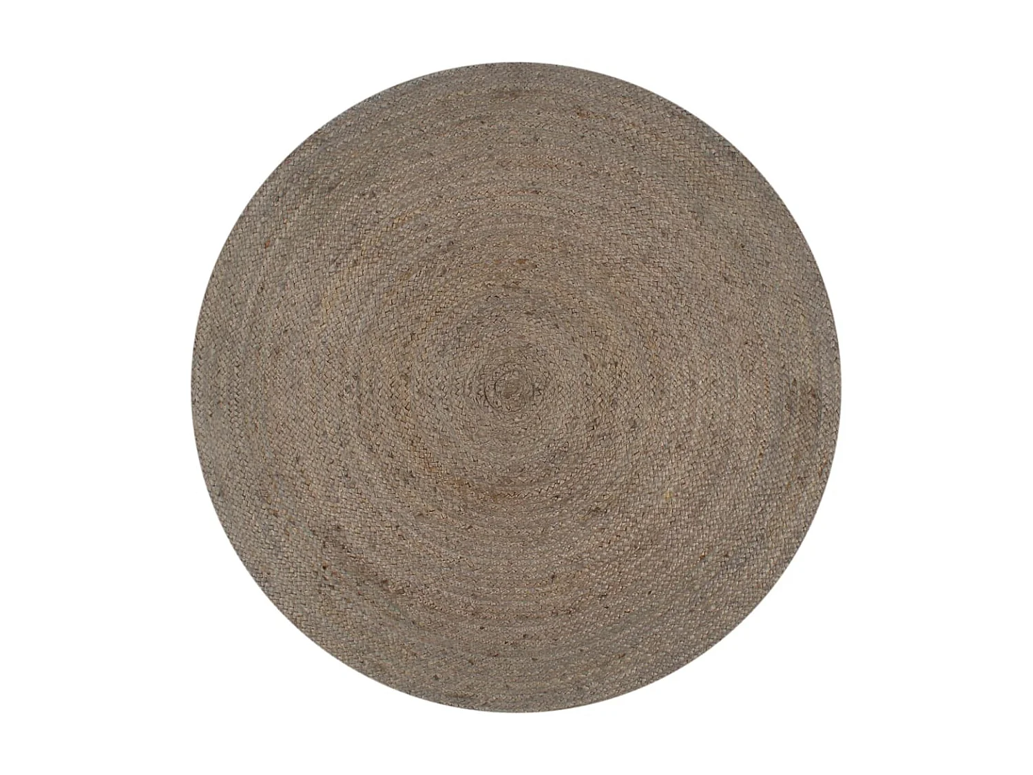 Tapete artesanal de juta redondo 120 cm cinza