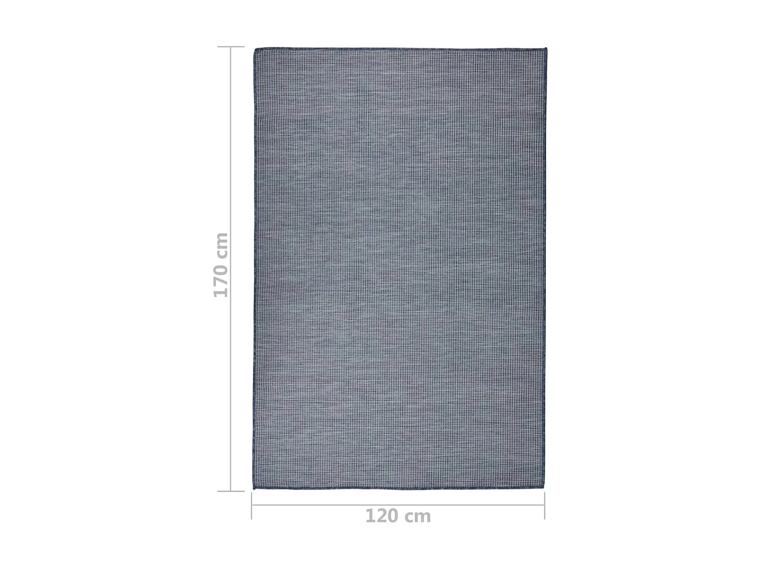 Tapete plano para exterior 120x170 cm azul