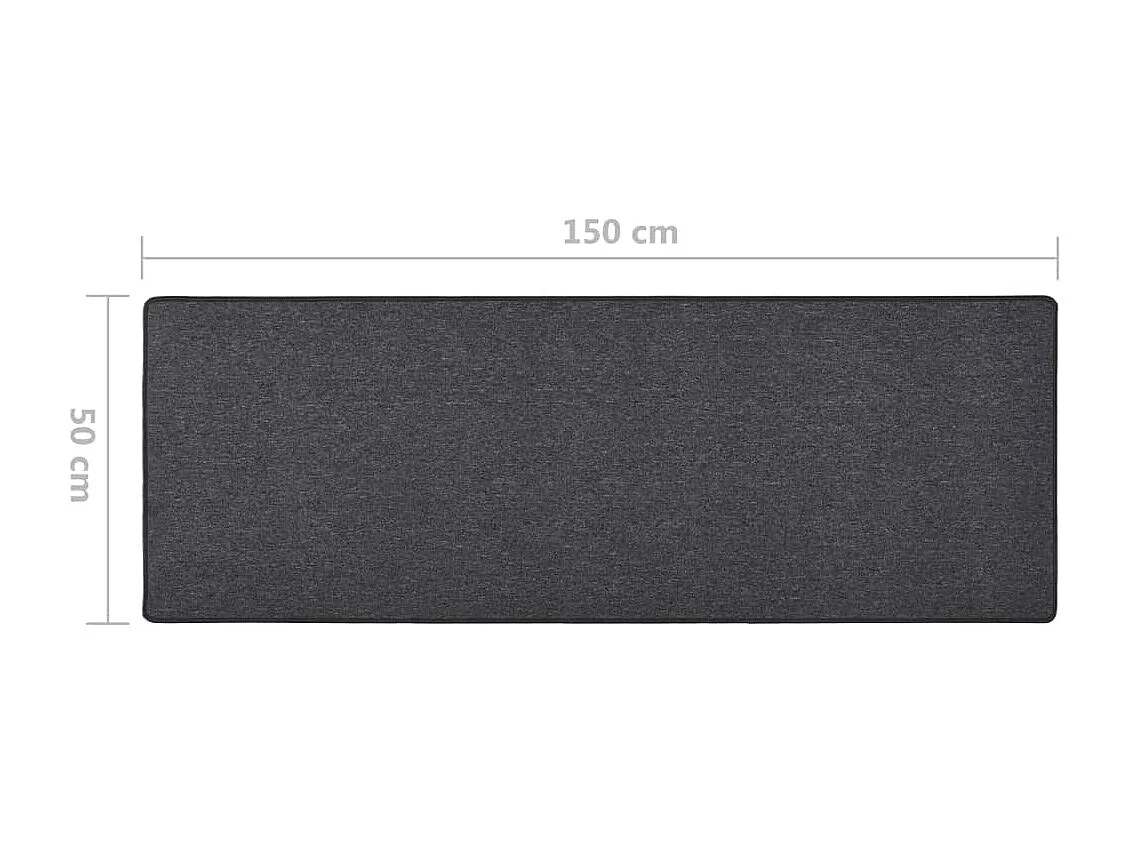 Tapis de couloir Anthracite 50x150 cm