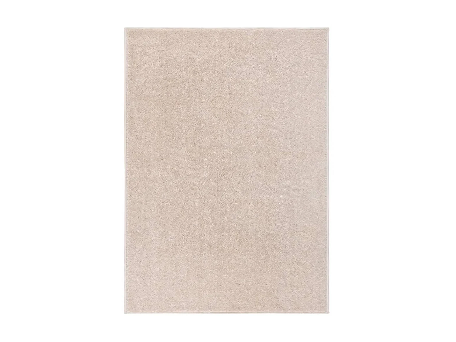 Laagpolig vloerkleed 120x170 cm Donkerbeige