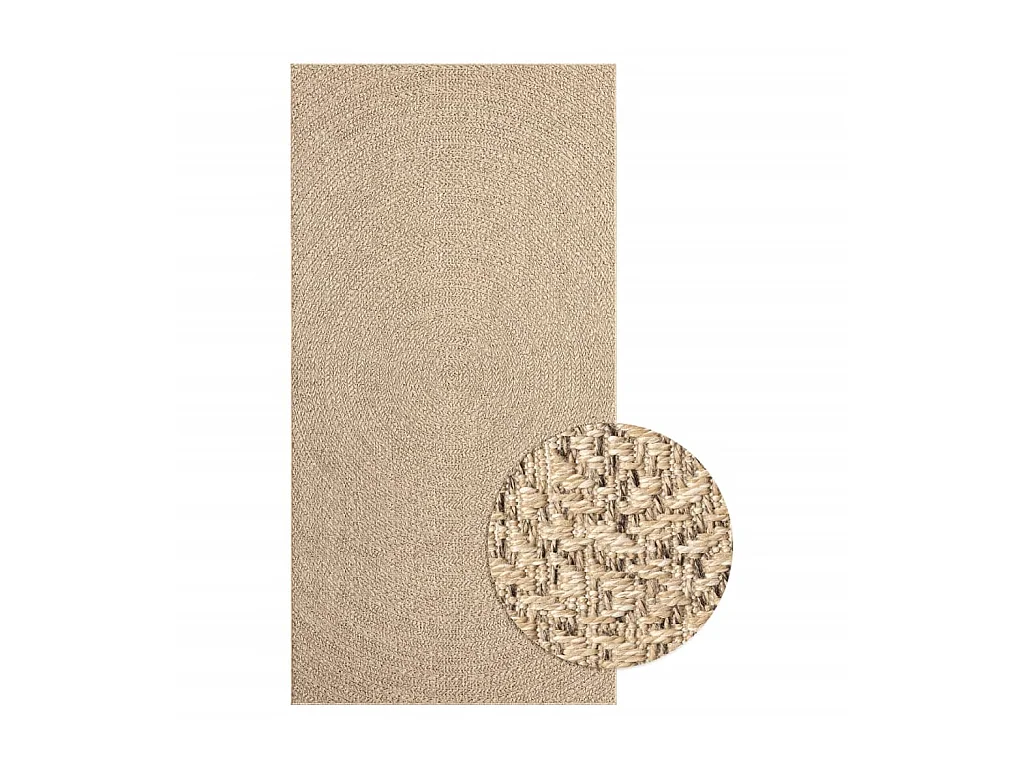 Vloerkleed 80x150 cm jutelook binnen en buiten
