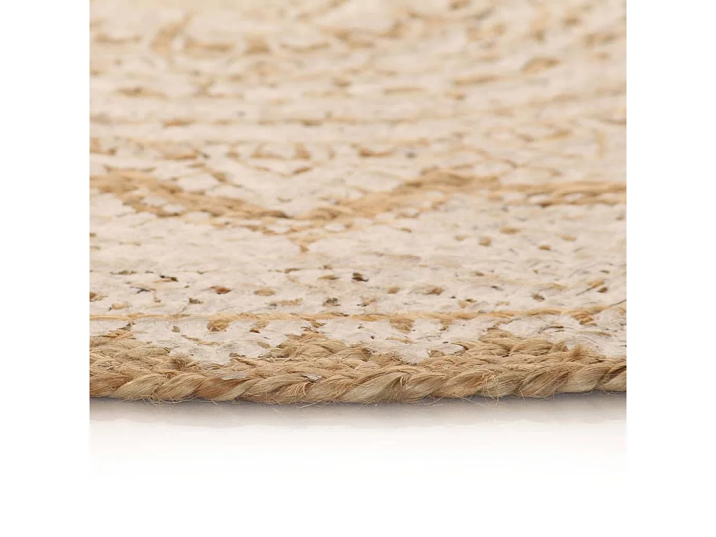 Tapis de sol Jute tressée imprimée 180 cm Rond