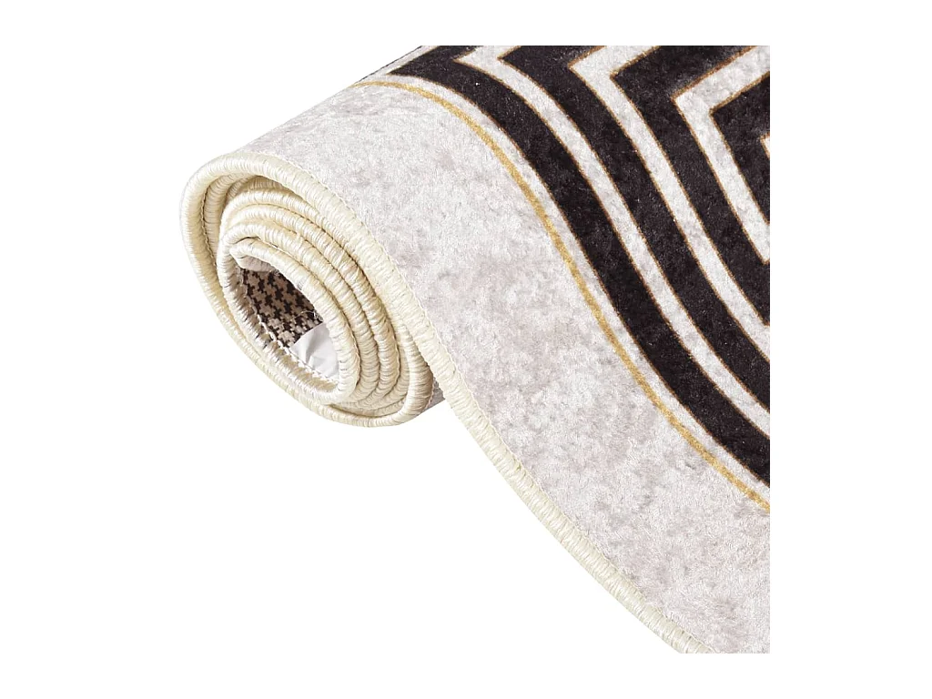 Tapis lavable antidérapant 80x150 cm Beige clair
