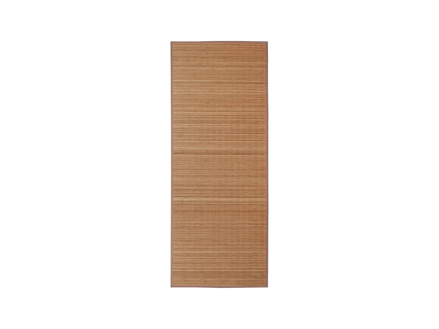 Bruin bamboe vloerkleed met rechthoekige lat 120 x 180 cm