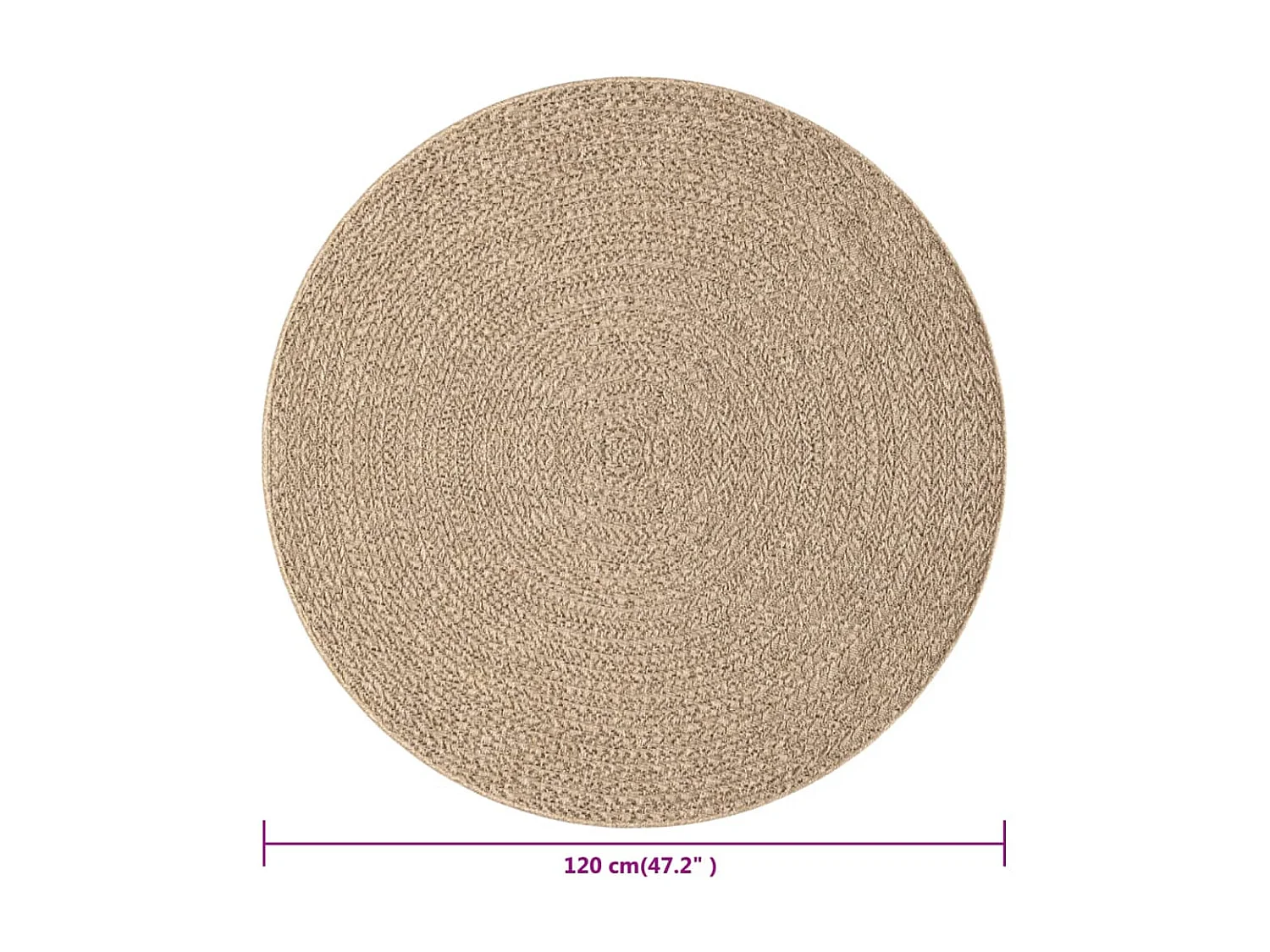 Tappeto per interni ed esterni 120 cm effetto juta