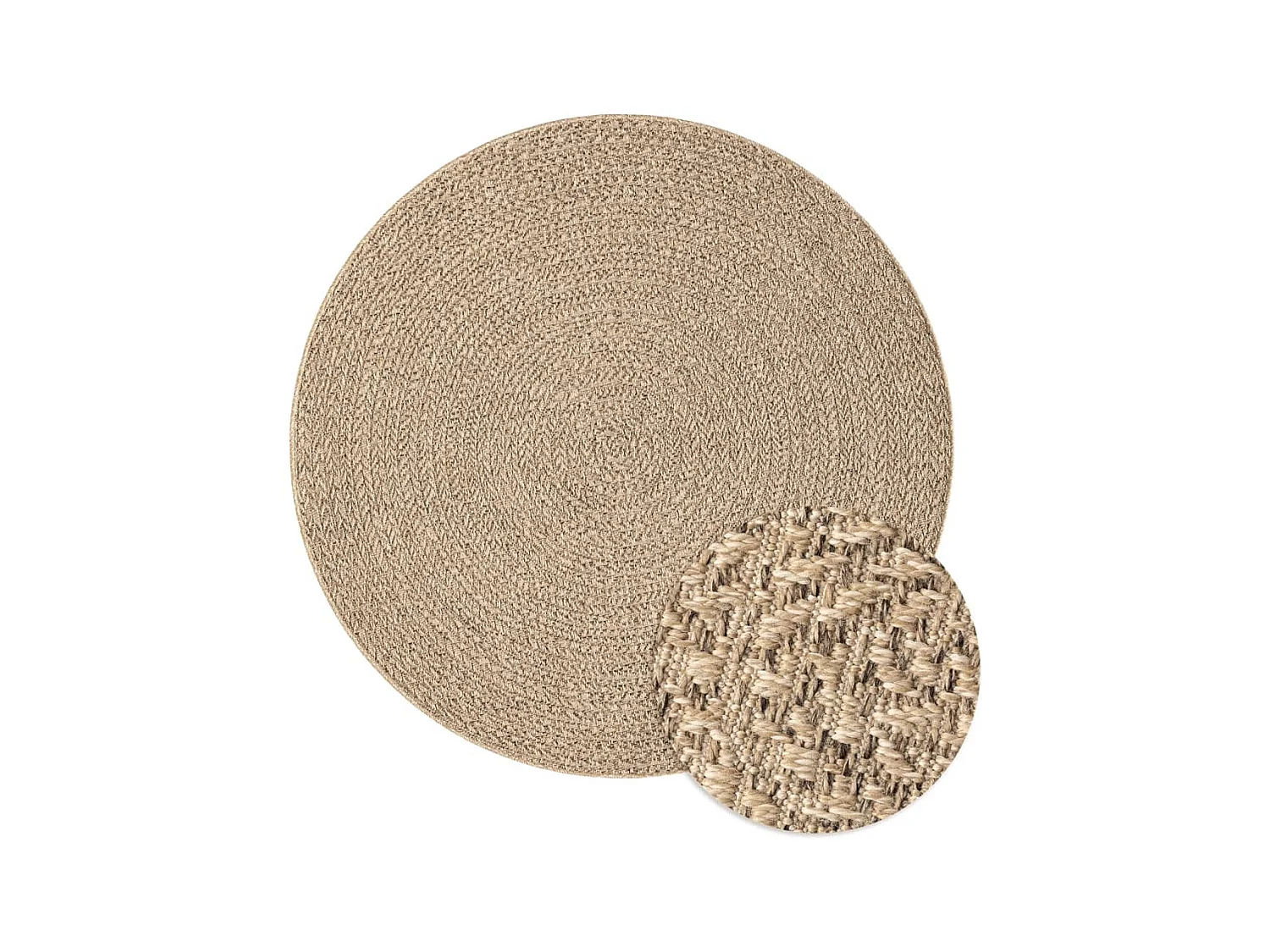 Tapis 120 cm aspect jute intérieur et extérieur