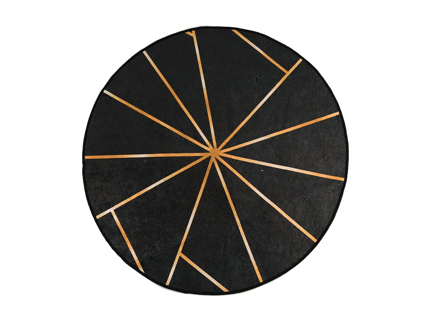 ¿Alfombra lavable negra y dorada? 120 cm antideslizante