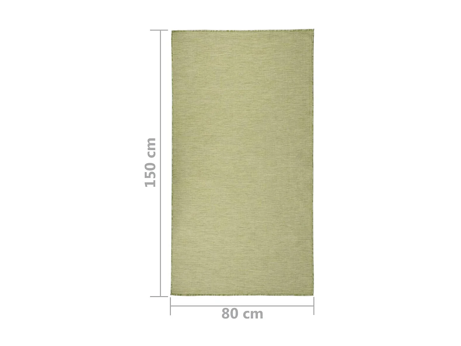Buitenkleed platgeweven 80x150 cm Groen