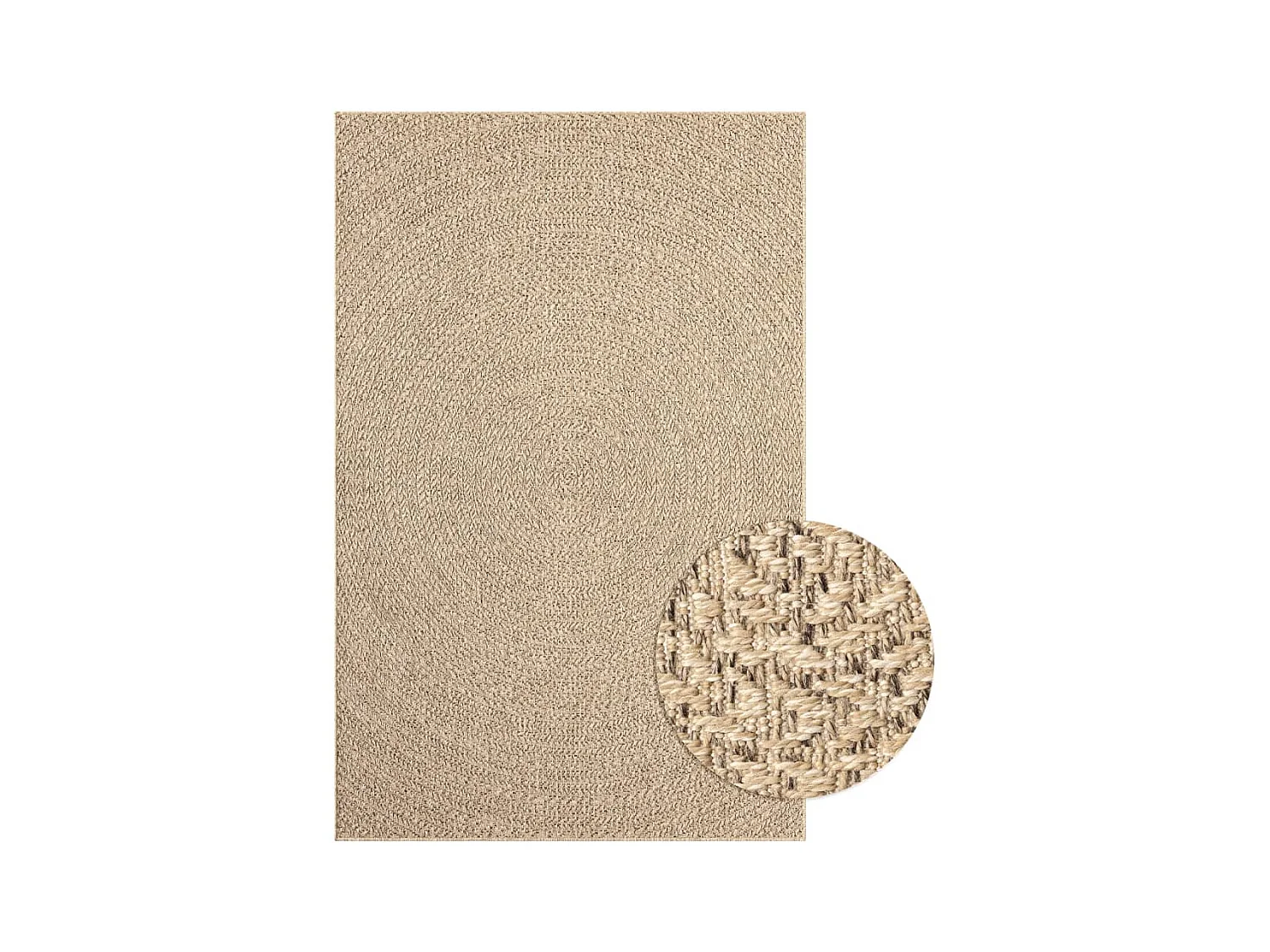 Tapis 200x290 cm aspect jute intérieur et extérieur