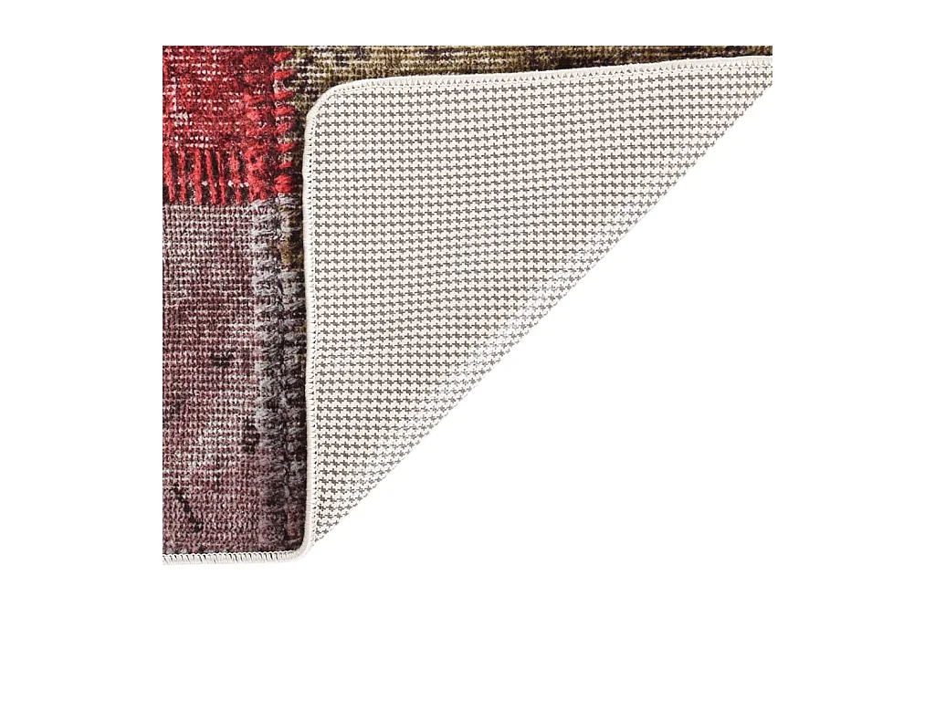 Tapis lavable patchwork multicolore 150x230 cm antidérapant