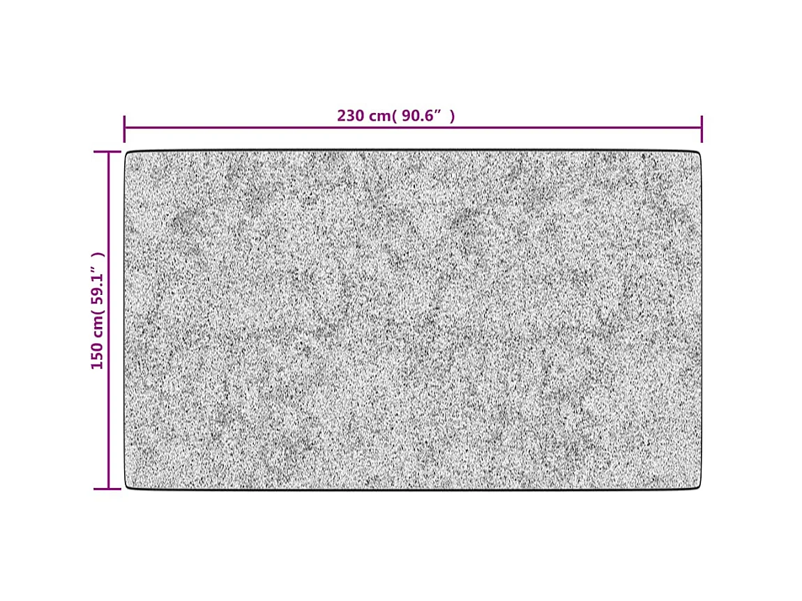 Veelkleurig wasbaar vloerkleed 150x230 cm antislip