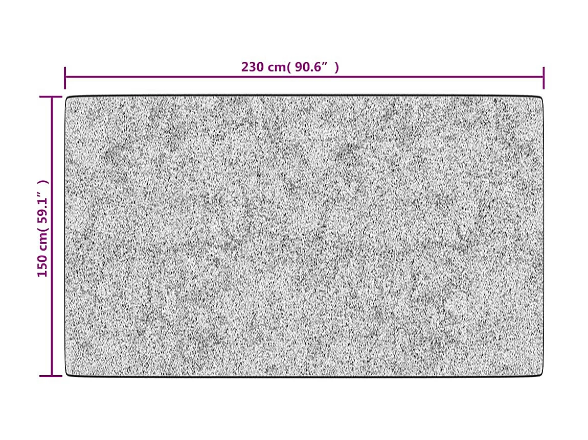 Tapis lavable blanc et noir 150x230 cm antidérapant