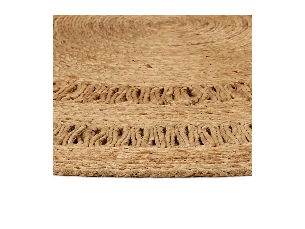 Tapis Jute tressé à la main 90 cm Rond