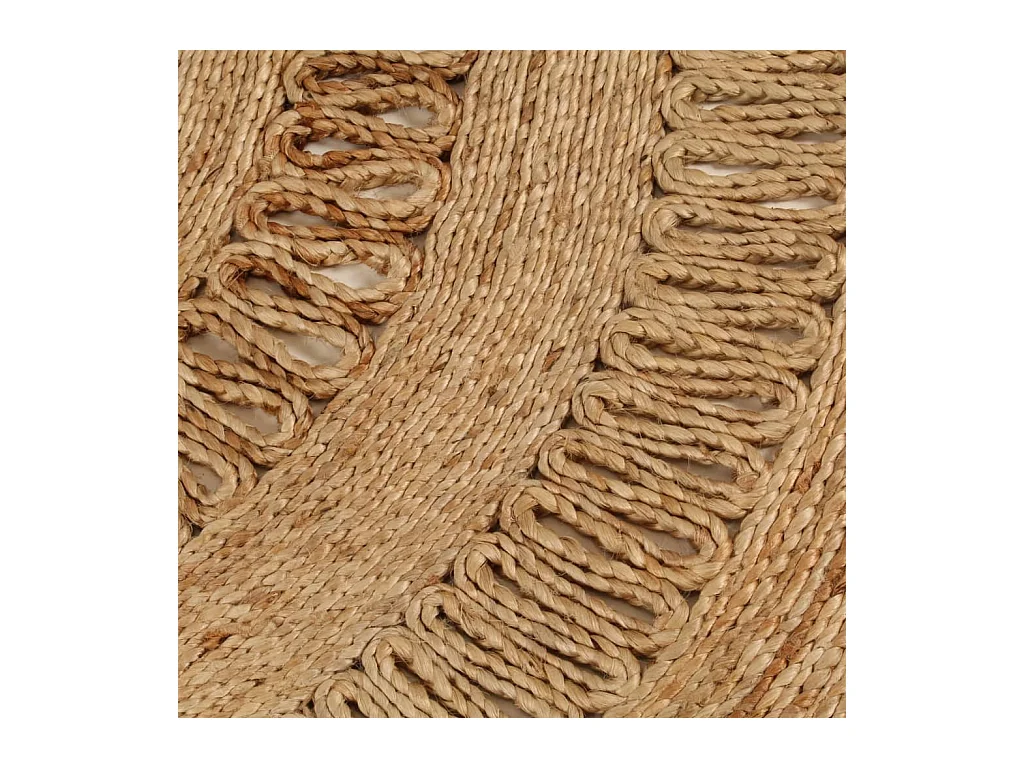 Handgeweven jute vloerkleed 90 cm rond