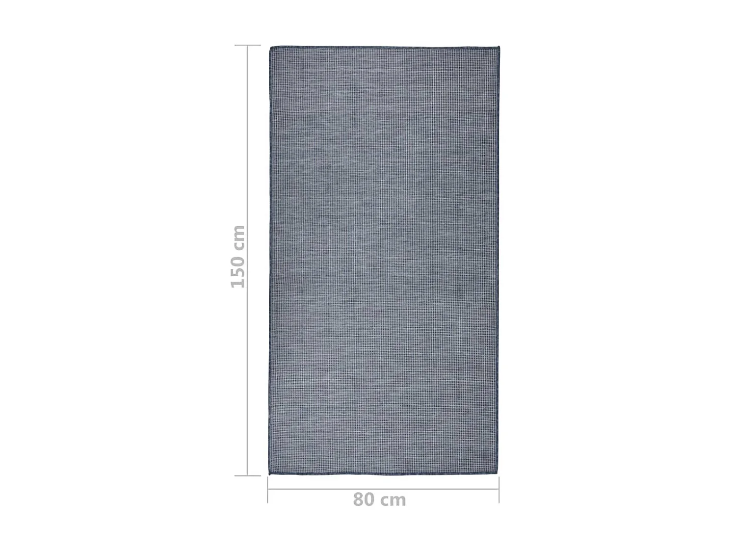 Tapis à tissage plat d'extérieur 80x150 cm Bleu
