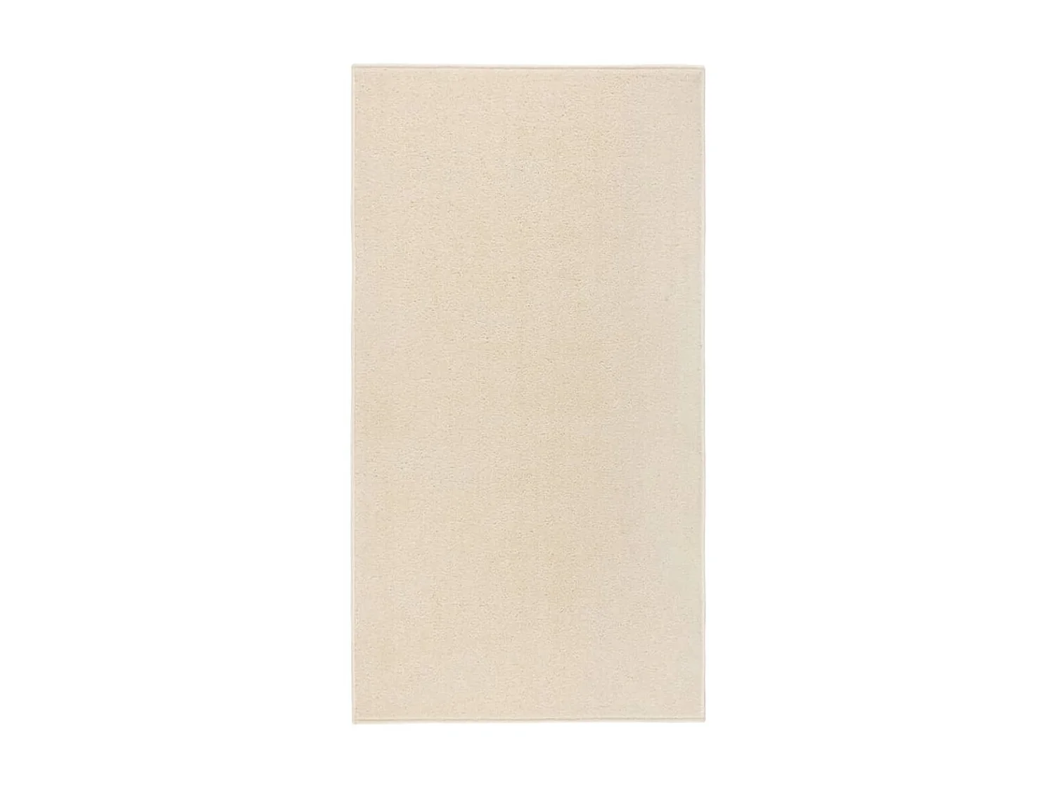 Tapis à poils courts 80x150 cm Crème