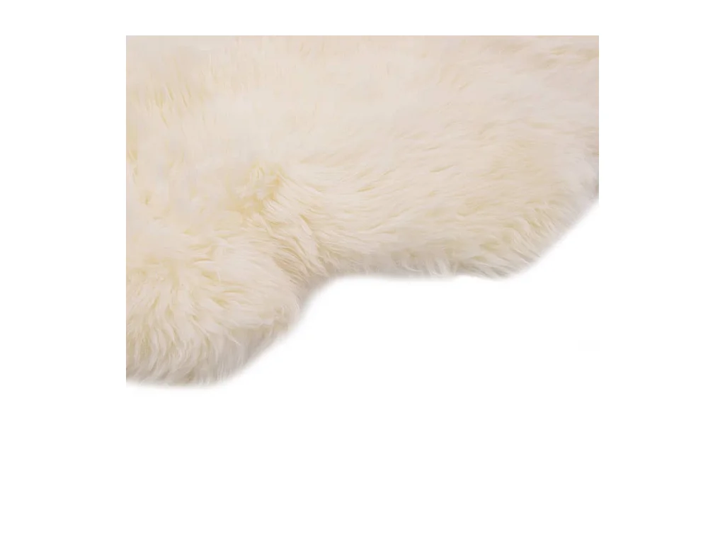Tapis en peau de mouton 60 x 180 cm Blanc
