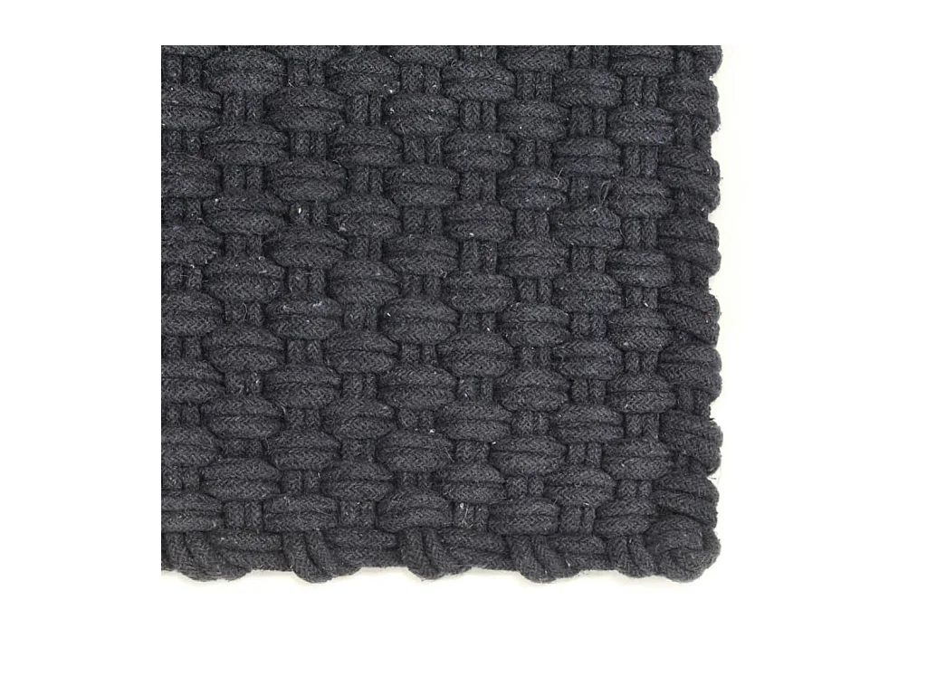 Tapis rectangulaire Anthracite 160x230 cm Coton