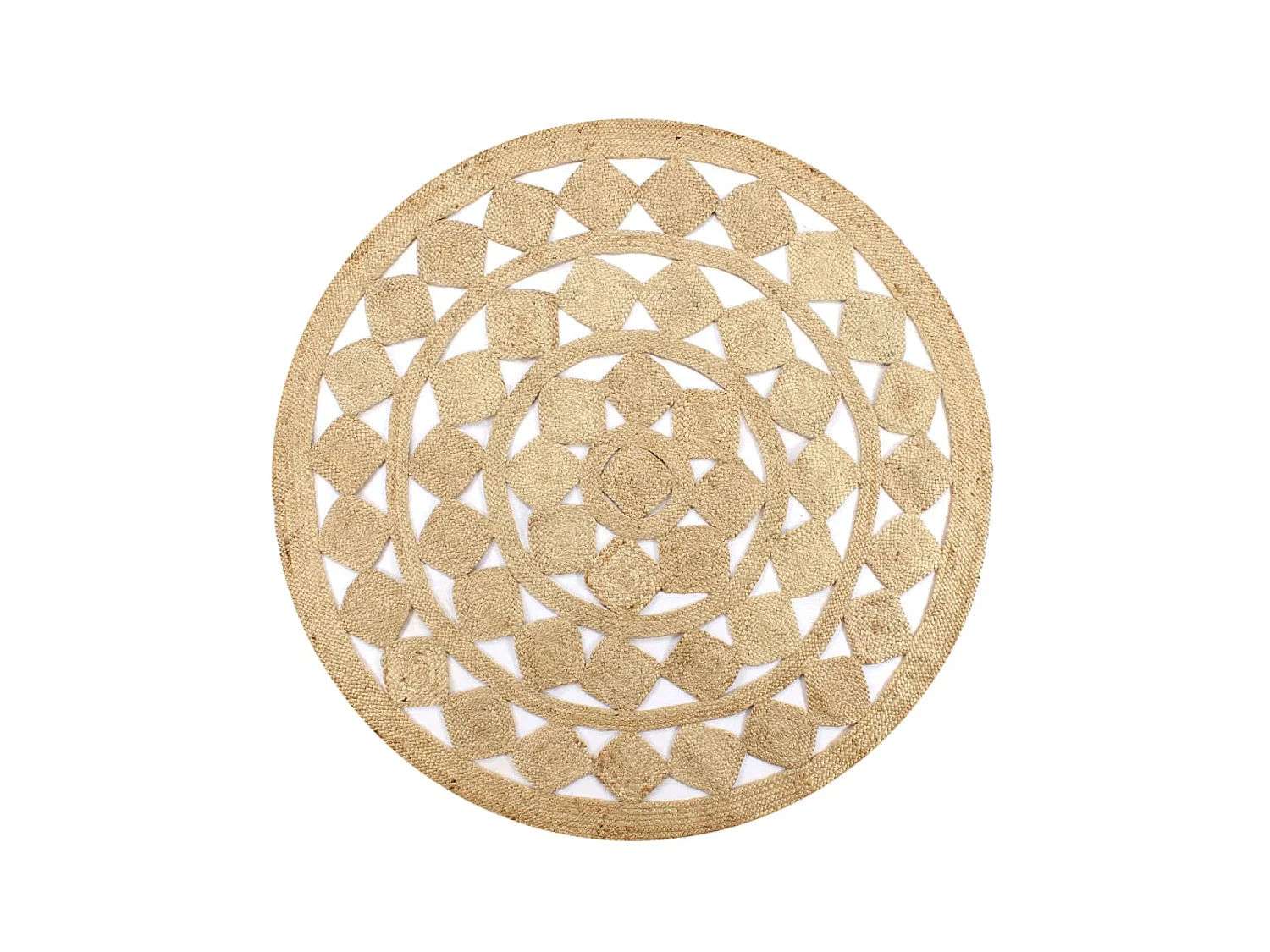 Tapis fait à la main Jute tressée 90 cm