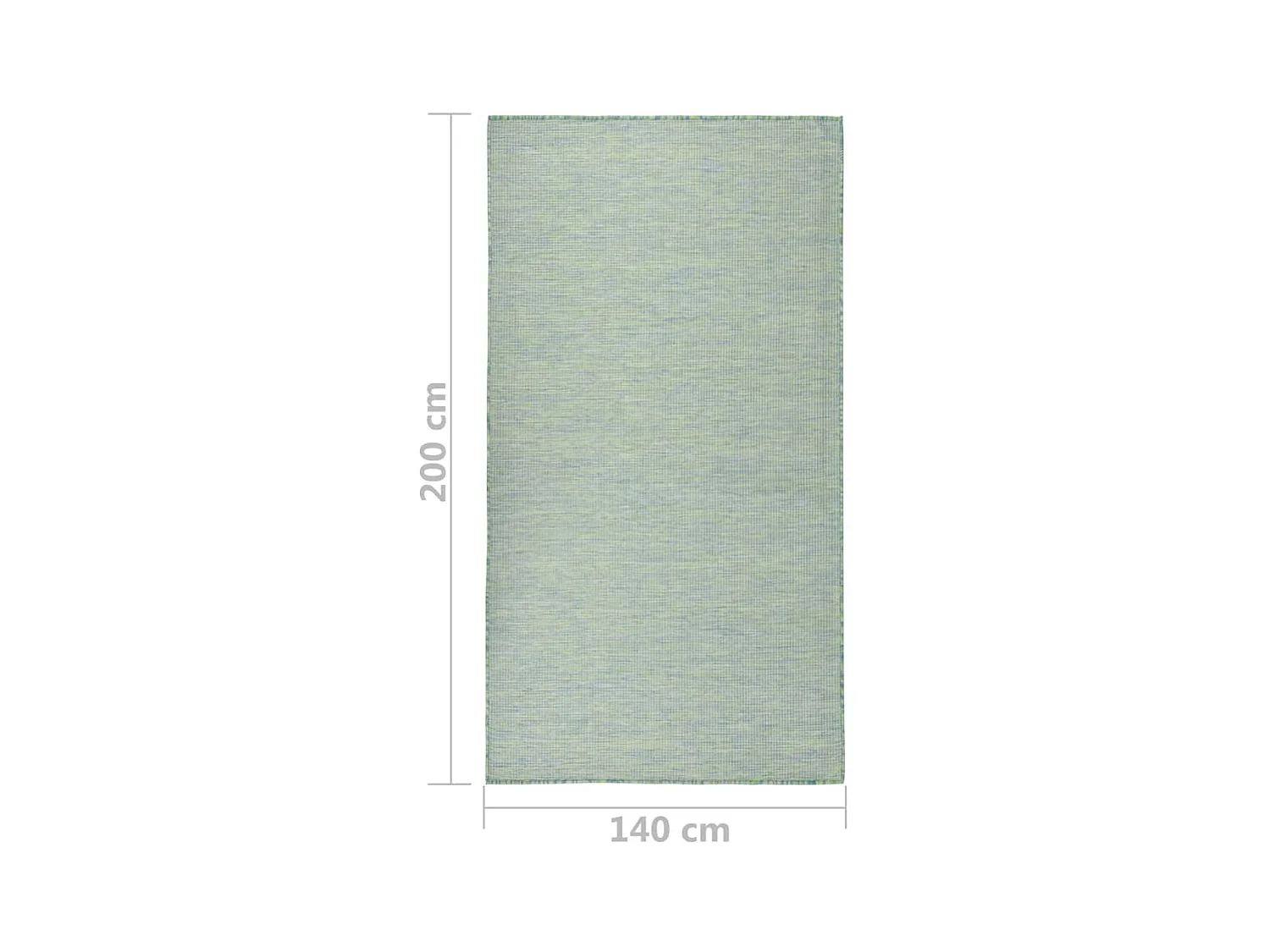 Tappeto per esterni a tessitura piatta 140x200 cm Turchese