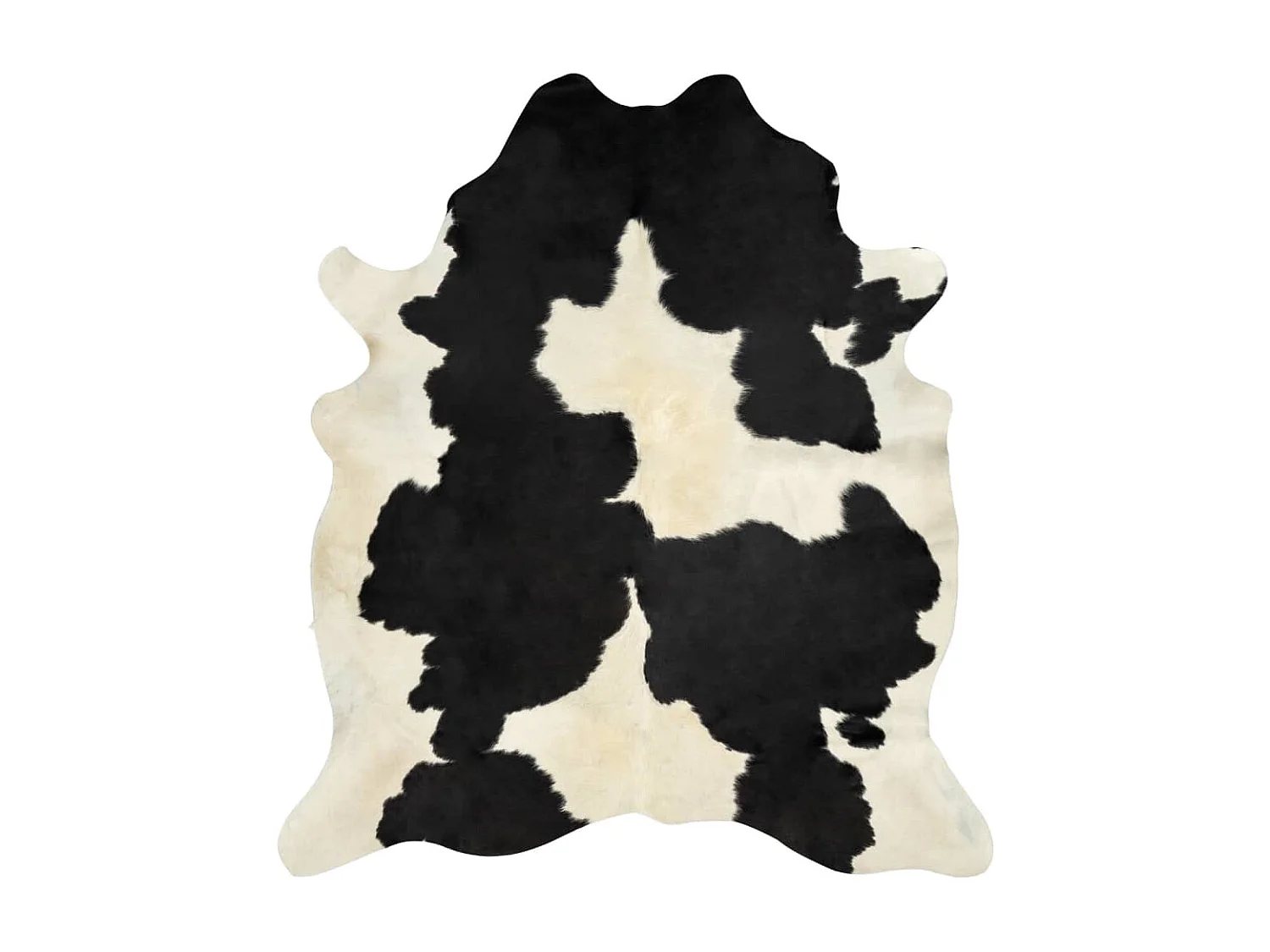 Tapis en peau de vache véritable Noir et blanc 150 x 170 cm