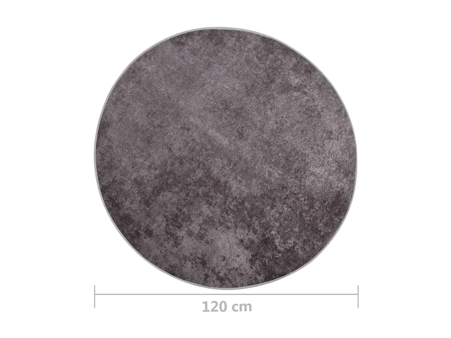 Alfombra antideslizante lavable φ120 cm Gris