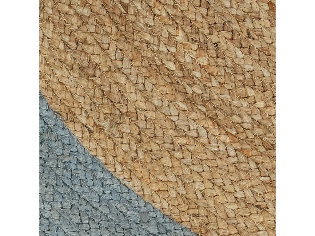 Tapis fait à la main Jute avec bord vert olive 150 cm