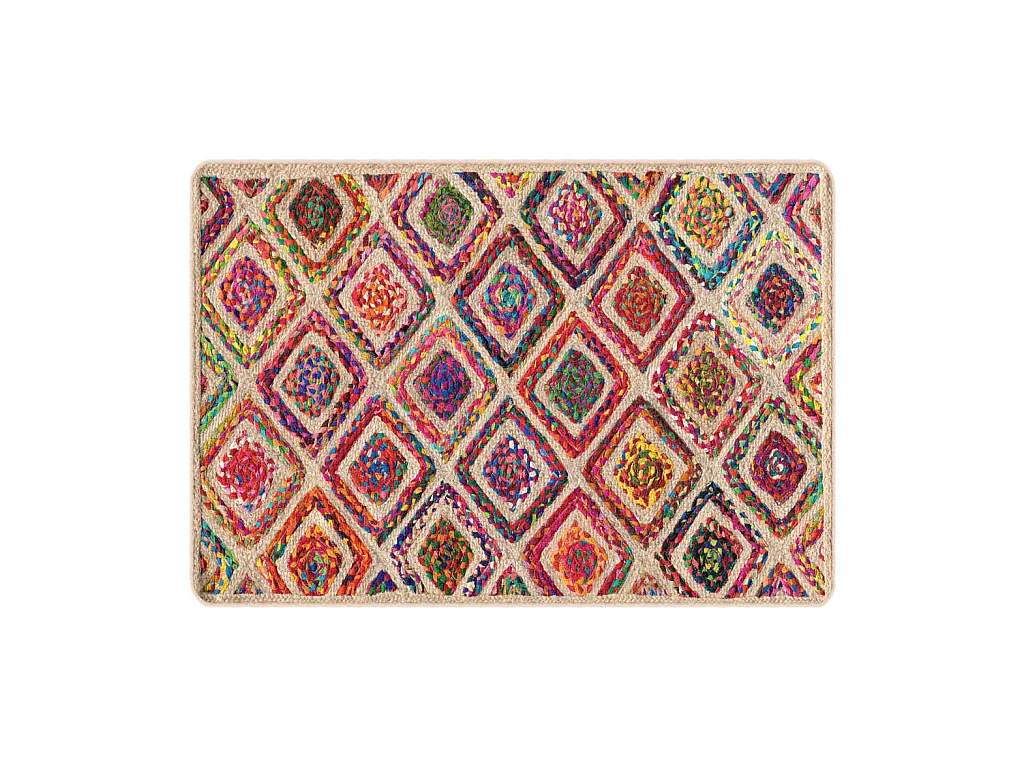 Veelkleurig wasbaar vloerkleed 120x180 cm antislip