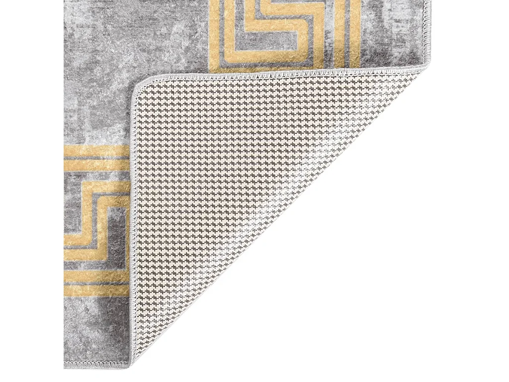 Tapis lavable antidérapant 190x300 cm Gris